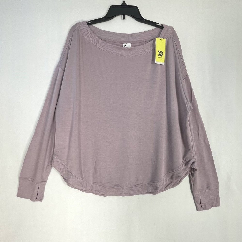 All In Motion Sweatshirt Womens Size XL Super Soft Stretch Modal Purple